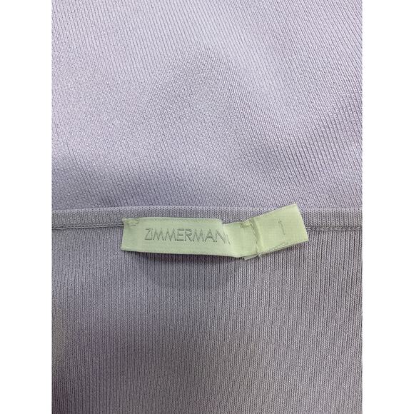 Zimmermann 'Acacia' Purple Viscose Knit Scoop Top Size 1 - Picture 4 of 5